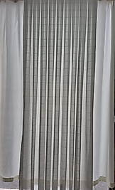 Yana Çizgili Yoğun Zeminli Tül Perde