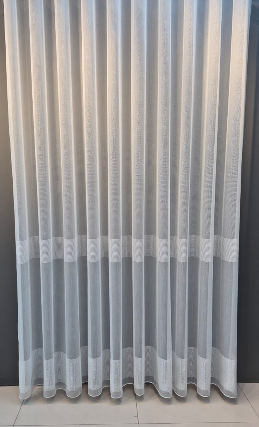 Etek ve Orta Bantlı Tül Perde